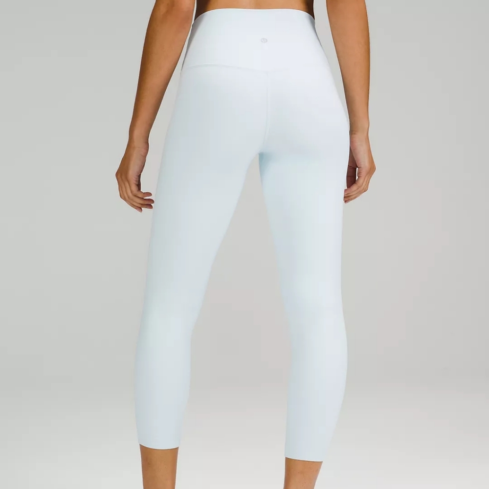 lululemon athletica Light Blue High-Rise Cropped Leggings